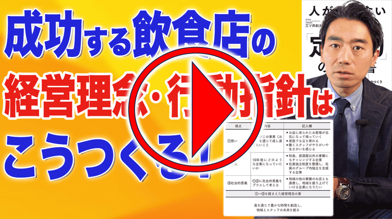 今回のYouTubeはこちらから！｜　飲食店コンサルティングのスリーウェルマネジメント