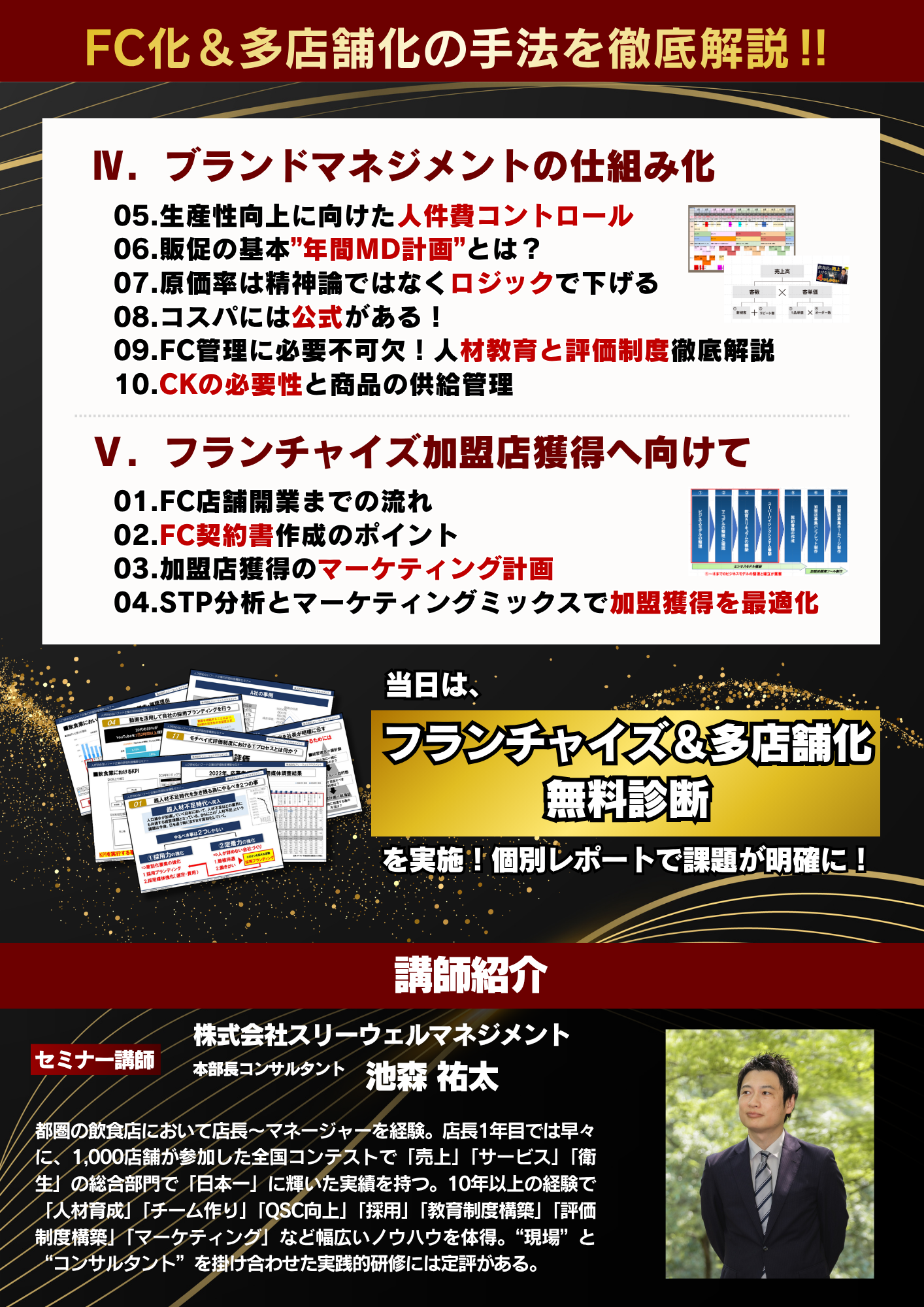 ゼロから分かる！飲食店のフランチャイズ本部構築 ＆多店舗展開セミナー